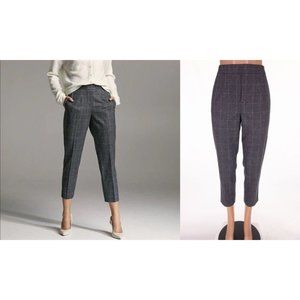 ARITZIA BABATON 12 Conan Wool Cashmere Cropped Pant in Charcoal Check Atelier